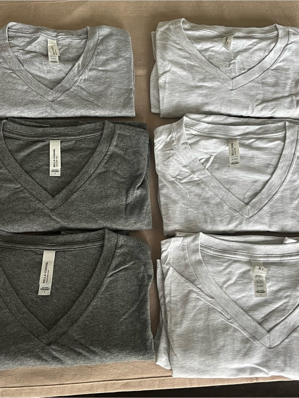 Bella Canvas Blank Grey V Neck Unisex HTV/Sub shirts